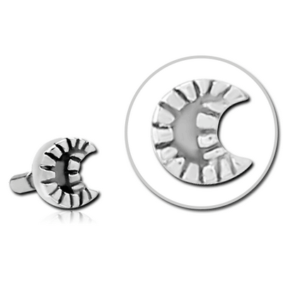 SURGICAL STEEL PUSH FIT ATTACHMENT FOR BIOFLEX INTERNAL LABRET - CRESCENT