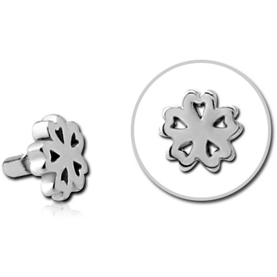 SURGICAL STEEL PUSH FIT ATTACHMENT FOR BIOFLEX INTERNAL LABRET - CLOVER