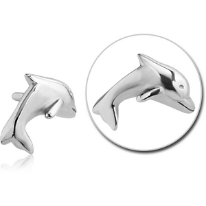 SURGICAL STEEL PUSH FIT ATTACHMENT FOR BIOFLEX INTERNAL LABRET - DOLPHIN
