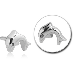 SURGICAL STEEL PUSH FIT ATTACHMENT FOR BIOFLEX INTERNAL LABRET - DOLPHIN