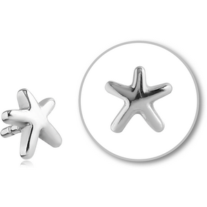 SURGICAL STEEL PUSH FIT ATTACHMENT FOR BIOFLEX INTERNAL LABRET - STARFISH