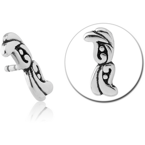 SURGICAL STEEL PUSH FIT ATTACHMENT FOR BIOFLEX INTERNAL LABRET - FILIGREE