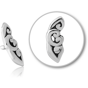 SURGICAL STEEL PUSH FIT ATTACHMENT FOR BIOFLEX INTERNAL LABRET - FILIGREE