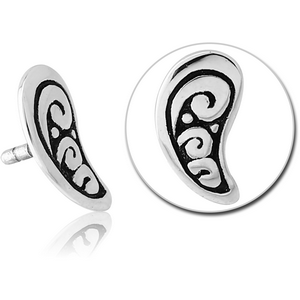 SURGICAL STEEL PUSH FIT ATTACHMENT FOR BIOFLEX INTERNAL LABRET - FILIGREE
