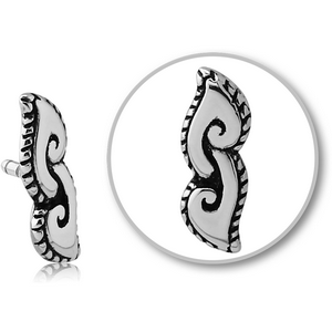 SURGICAL STEEL PUSH FIT ATTACHMENT FOR BIOFLEX INTERNAL LABRET - FILIGREE