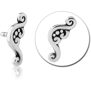 SURGICAL STEEL PUSH FIT ATTACHMENT FOR BIOFLEX INTERNAL LABRET - FILIGREE