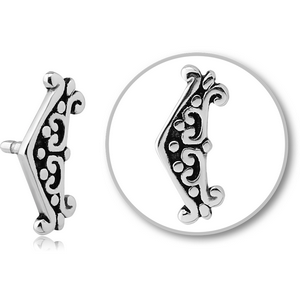 SURGICAL STEEL PUSH FIT ATTACHMENT FOR BIOFLEX INTERNAL LABRET - FILIGREE