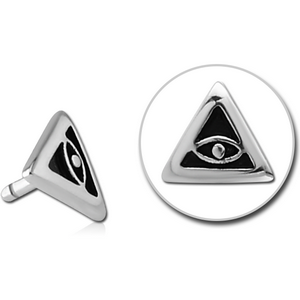 SURGICAL STEEL PUSH FIT ATTACHMENT FOR BIOFLEX INTERNAL LABRET - EYE OF PROVIDENCE