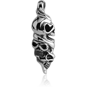 SURGICAL STEEL PENDANT - WEIGHT WITH SKULLS