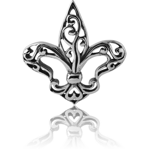 SURGICAL STEEL PENDANT - FLEUR DE LIS