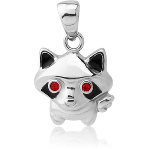 SURGICAL STEEL PENDANT - RACCOON