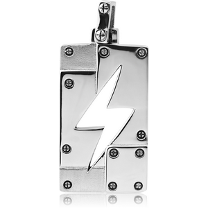 SURGICAL STEEL PENDENT - LIGHTNING