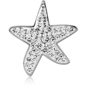SURGICAL STEEL CRYSTALINE JEWELLED PENDANT - STAR