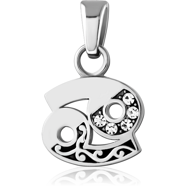 SURGICAL STEEL JEWELLED PENDANT