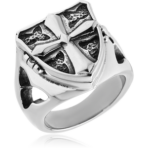 SURGICAL STEEL RING - CROSS