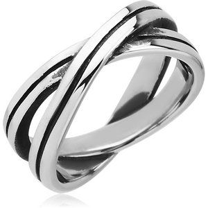 SURGICAL STEEL RING - ENTANGLED