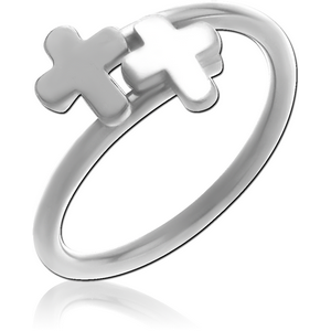 SURGICAL STEEL RING - CROSS