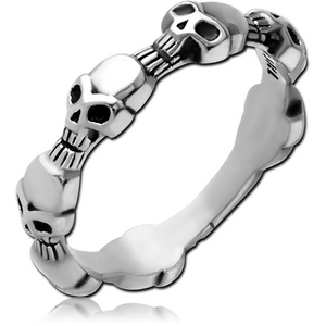 SURGICAL STEEL RING - SKULL