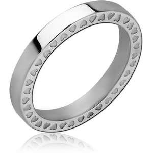 SURGICAL STEEL RING - HEART