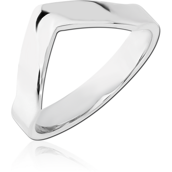 SURGICAL STEEL RING - POINTY TOP