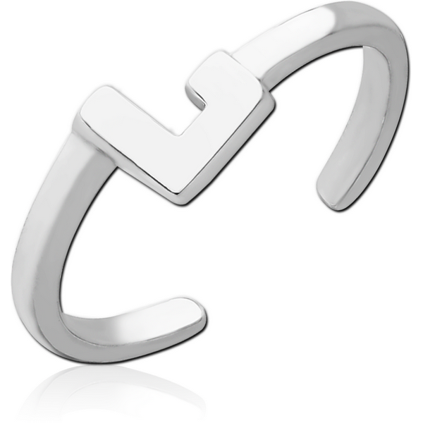 SURGICAL STEEL OPEN L RING