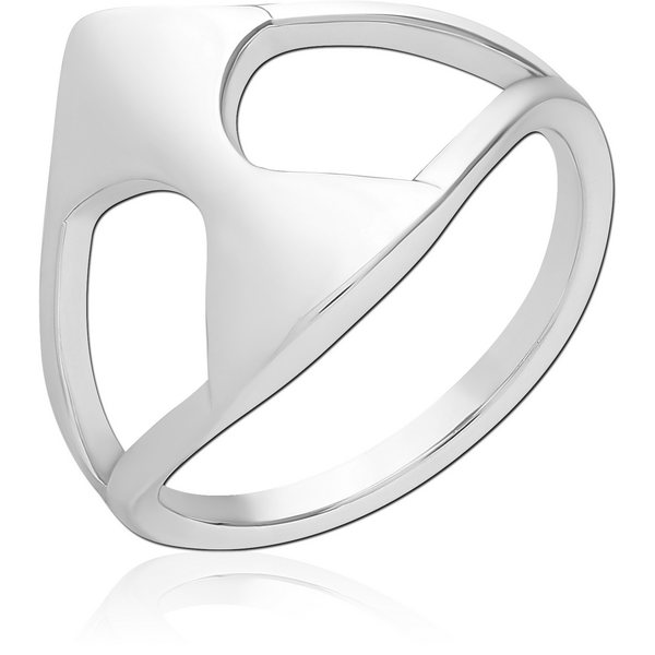 SURGICAL STEEL RING - OPEN SHIELD