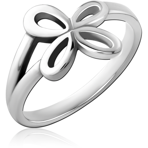 SURGICAL STEEL RING - UNEVEN FLOWER
