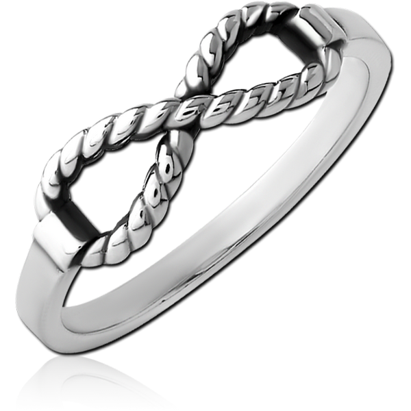 SURGICAL STEEL RING - INFINITY ROPE