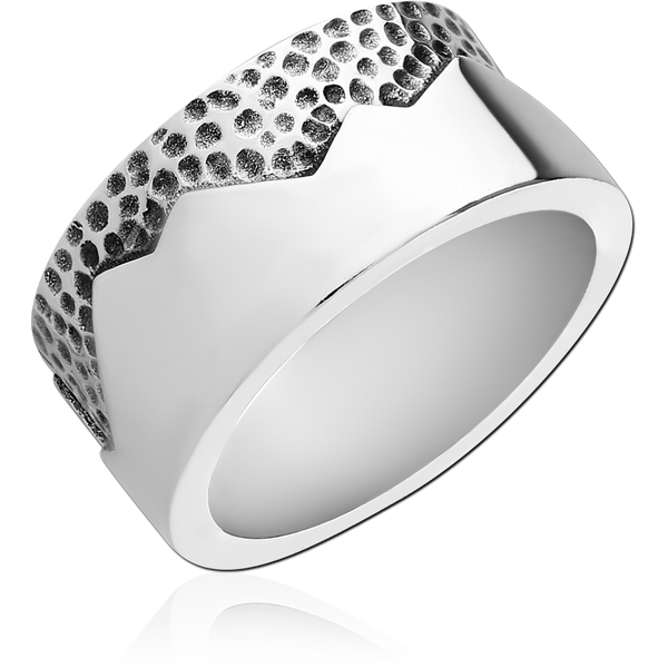 SURGICAL STEEL RING - MOUNTAINS