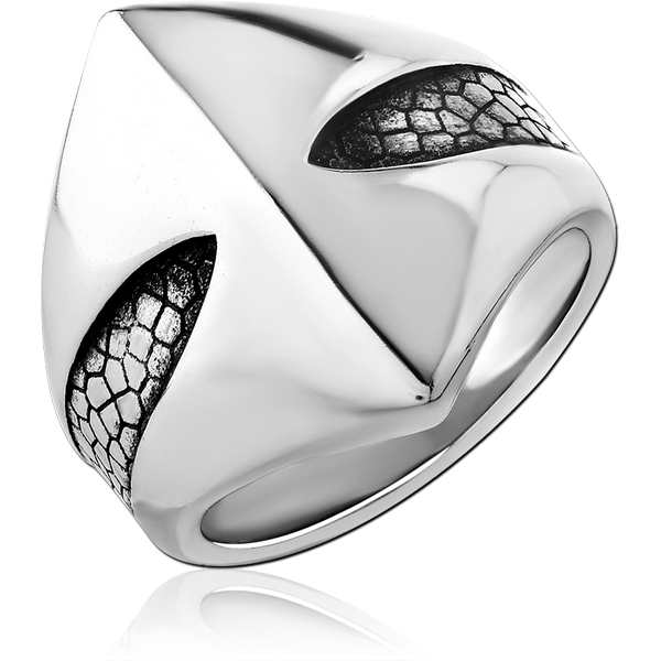 SURGICAL STEEL RING - SHIELD