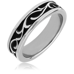 SURGICAL STEEL OXIDIZED RING