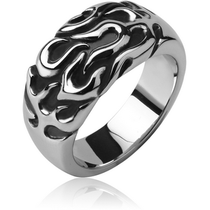 SURGICAL STEEL RING - FLAMES