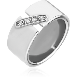 SURGICAL STEEL JEWELLED RING