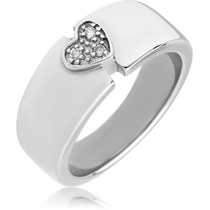 SURGICAL STEEL JEWELLED RING