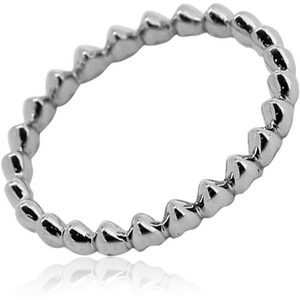 SURGICAL STEEL RING - HEARTS