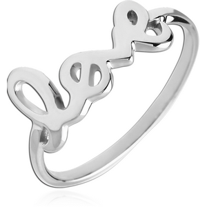 SURGICAL STEEL RING - LOVE
