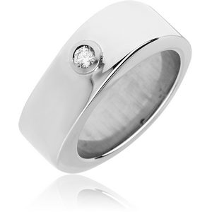 SURGICAL STEEL JEWELLED RING