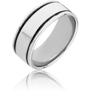 SURGICAL STEEL RING - TWO LINES