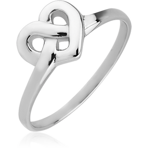 SURGICAL STEEL RING - HEART