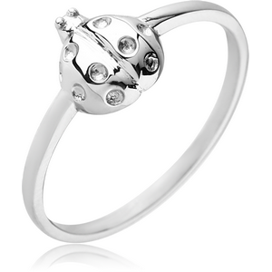 SURGICAL STEEL RING - LADYBUG