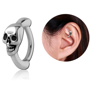 SURGICAL STEEL ROOK CLICKER - SKULL