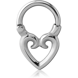 SURGICAL STEEL HINGED SEGMENT CLICKER HEART