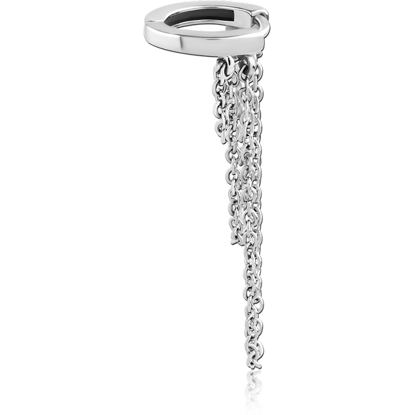 SURGICAL STEEL INTERNALLY THREADED DOUBLE JEWELLED NAVEL BANANA