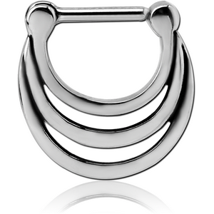 SURGICAL STEEL HINGED SEPTUM CLICKER