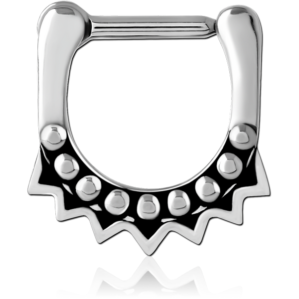 SURGICAL STEEL HINGED SEPTUM CLICKER RING