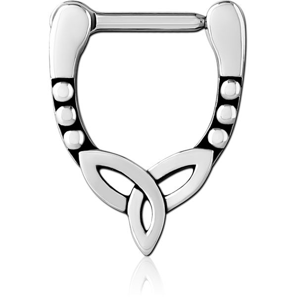 SURGICAL STEEL HINGED SEPTUM CLICKER RING