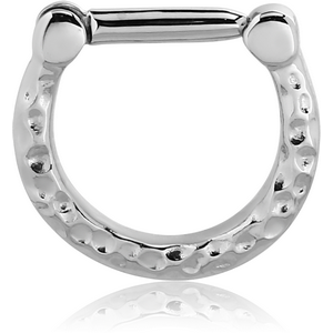 SURGICAL STEEL HINGED SEPTUM CLICKER