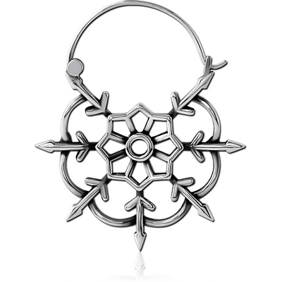 SURGICAL STEEL HOOP EARRING FOR TUNNEL