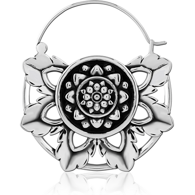 SURGICAL STEEL HOOP EARRING FOR TUNNEL