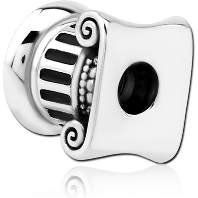 STAINLESS STEEL THREADED TUNNEL WITH SURGICAL STEEL TOP